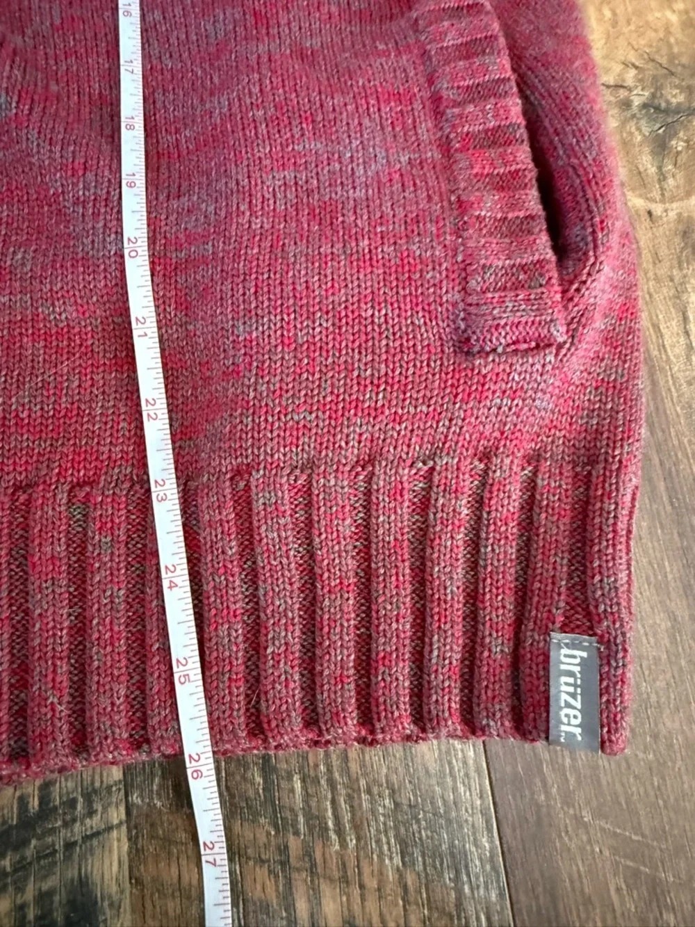Bruzer Ohio State OSU Buckeyes Zip Up Neck Heathered Sweater